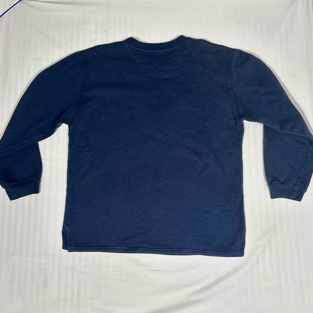Navy Blue Knight Horse Embroidered  Crewneck France Sweatshirt - Picture 3 of 4